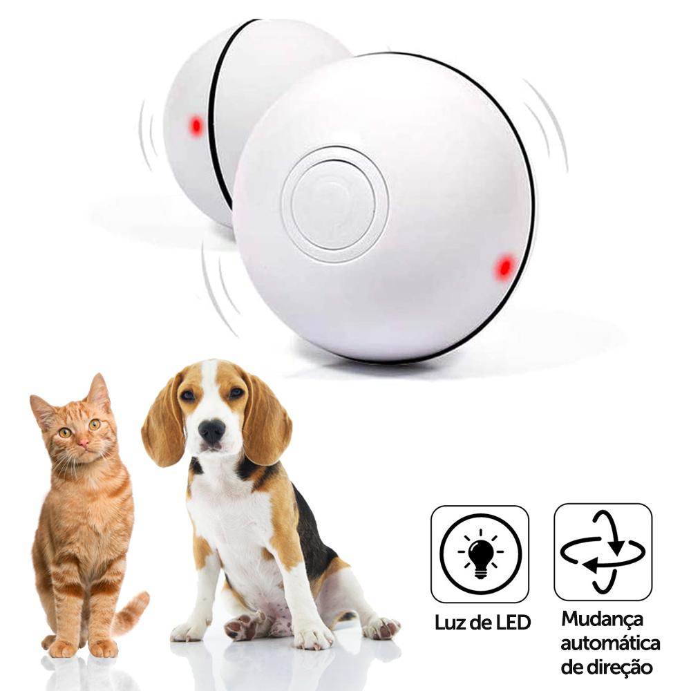 Brinquedo para Gato Bola de Brinquedo com Luz Led Rotação