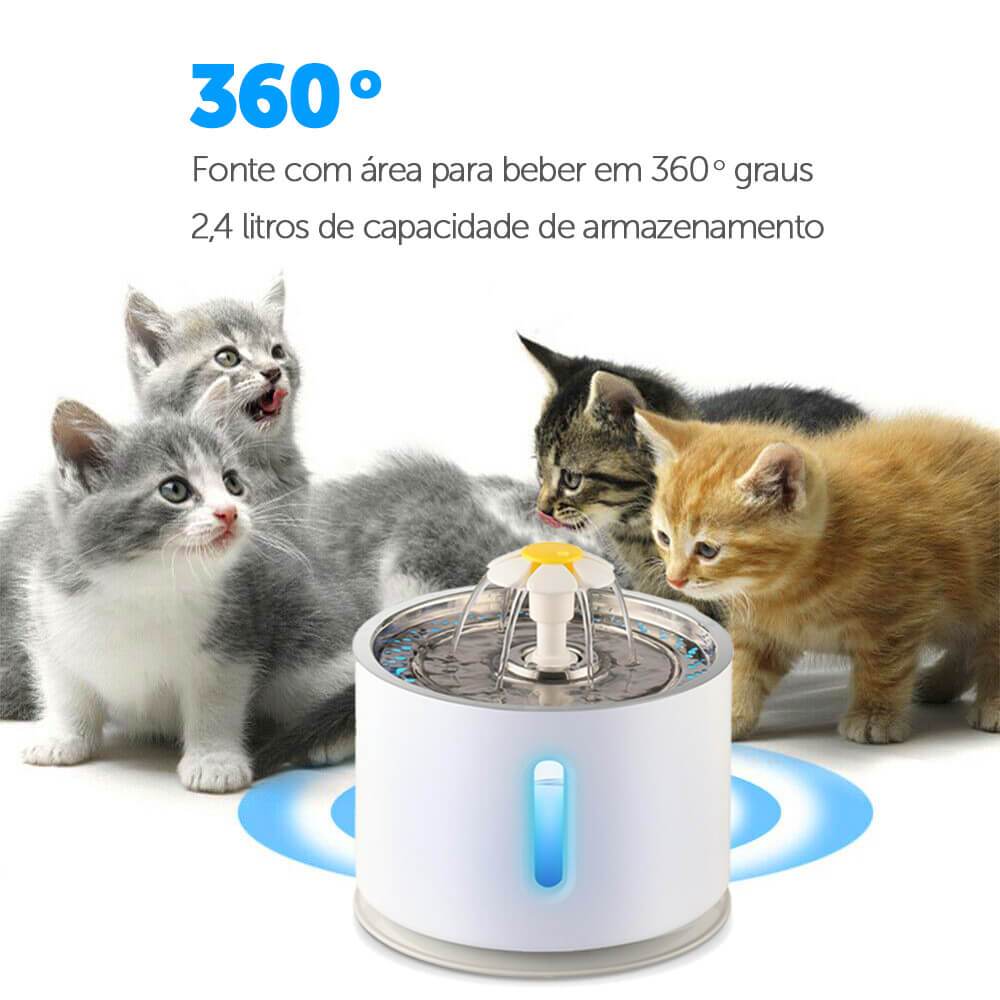 PROMOÇÃO Fonte de Água para Gatos Bebedouro Elétrico - PetMimos